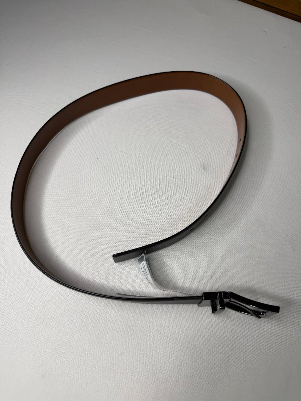 Men’s Reversible Black & Brown Bonded Leather Belt Size M 34–36